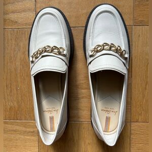 Sam Edelman Taelor White Chunky Heel Loafer 9.5